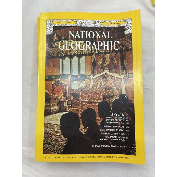 Nat Geo Mags Jul–Dec 1974 Vtg Lot Slipcvr Nature Travel Decor School - Picture 15 of 16